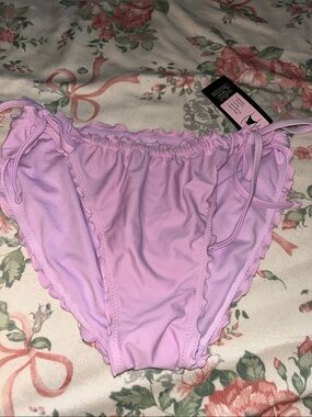 Women’s Ruffle Tie-Side Bikini Bottom - Lavender